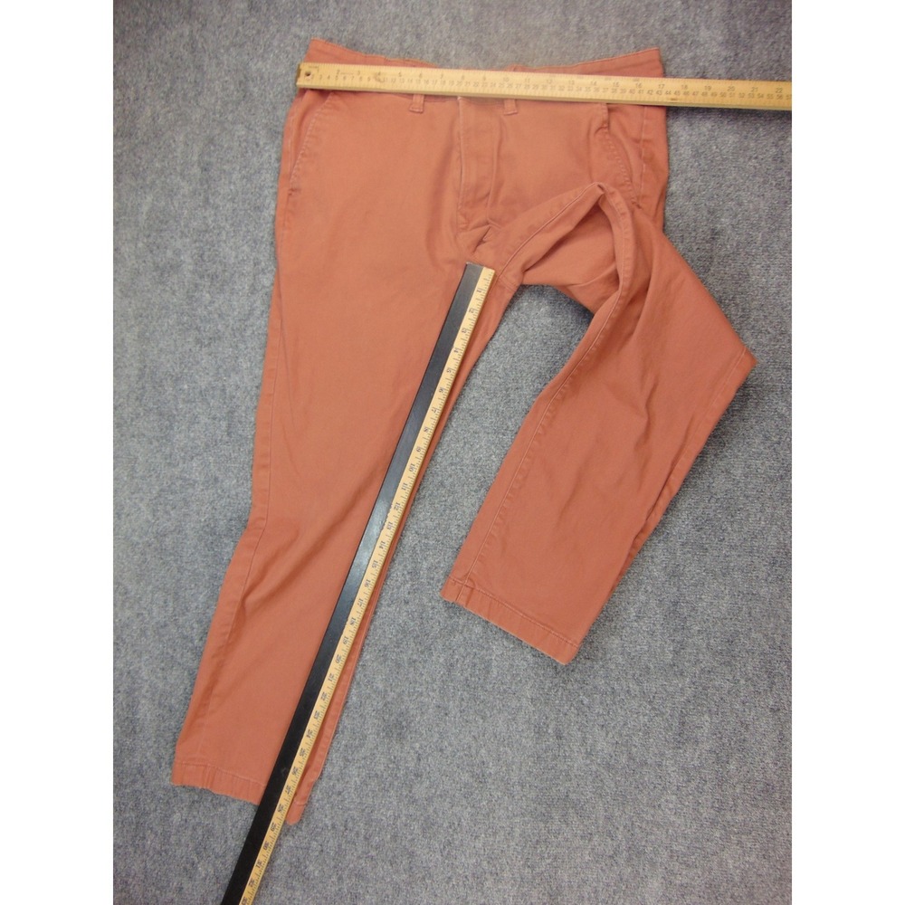 Lucky Brand 410 Athletic Chino Mens 34x30 Orange Casual Preppy Coastal - Picture 4 of 11